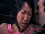 Asian woman with big tits receives humiliation from master BDSM