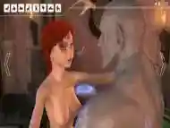 BDSM 3D animation sequence with a redhead getting wildly drilled