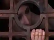 Caged slut is ready to be let out finally BDSM