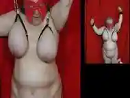 Fat slut got her giant tits bound BDSM fetish porn