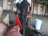 Femdom mistress has her boots worshiped by a BDSM slave