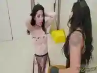 Heavily tattooed teen is punished by a rough ass fucking