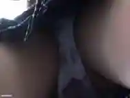 Japanese babe rubs her pussy and records it with a camera