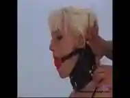 Luxurious tanned blonde girl tied up and then fucked hard