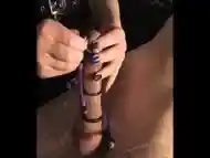 Nasty cock torture and CBT with obedient BDSM sissy slave