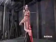 Pretty babe gets tied up and destroyed by mistress BDSM