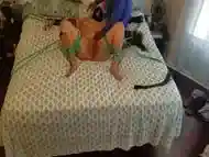 She spreads her legs and gets her pussy whipped hard