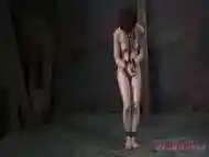 Short-haired bitch screams loud and gets whipped in rough sex