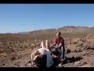 Skinny chick with massive ass gets fucked in the outdoors