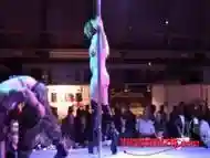 Slutty girl exposes her wonderful body in front of crowd