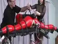 Two sluty girls enjoy BDSM and playing with fucking machines