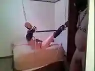 Worthless slave bitch restrained and used by master BDSM porn