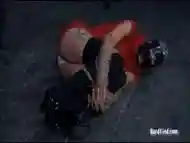 Wrapped sub slut begs for mercy from her master BDSM