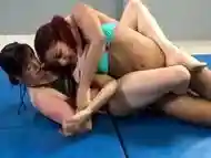 CatFight female sex fight with scissors, chokes and le