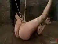 Blonde Bitch With Shaved Vagina Needs Some Punishment