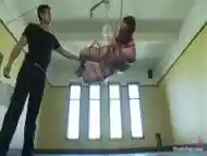 Tied Up Gay Hanging And Getting Fucked In The Anus