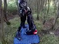 Amateur Latex Rubber Doll Outdoor Blow Job Face Fucking Domination Compilation Year 1