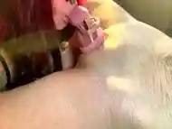 Blowjob For Caged Husband! Cuckold Wont Be Free!