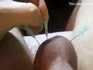 CBT hook piercing penis penis torture