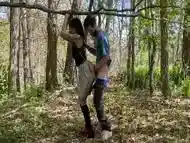 Daddy Dom Fucks Whore Princess In Forest - Chained To A Tree (creampie)