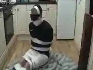 Footballer bound and gagged tight in duct tape 2