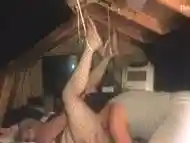 Fucking my gf, legs tied in Homemade Fuckroom