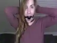 Girl Self Ballgagged