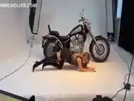 Hot Photoshoot On A Motorcycle