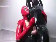 Latex Femdom Handjob