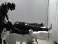 Mrs. Dominatrix And Her Experiments On A Slave. Second Angle. Full Video