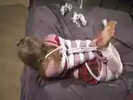 Olesya Hogtied With Of Ropes