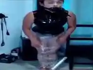 Penis Gagged And Saran Wrap