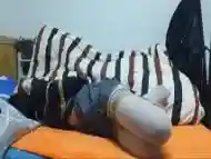 Selfbondage On The Bed