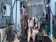 Slave Girl Worship Femdom Ass While Suspended By Ropes