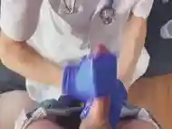 Sperm Bank In Pov Cfnm Handjob Only: Nurse With Surgical Gloves Is Helping A Hard To Cum Patient To Get A Sperm Sample For Analysis