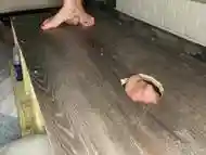 Trampling Face And Cock In The Box