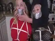 Two Girls Bound And Gagged In Boots