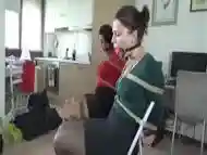 Wrong Time To Go Home. Two Sexy Office Sluts Got Tie