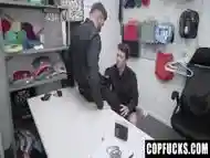 Young Officer Rides Senior Officers Dick In Security Room - Copfucks 7 Min