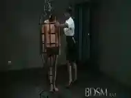 BDSM XXX Caged slave boy gets hardcore treatment