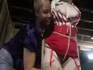 Bandits capture poor blonde piggy