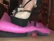 Cock trample under mat