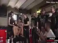 Public Bdsm Screwed And Humiliated In Front Of Voyeurs