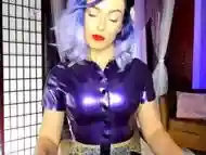 Shiny Purple Latex Tease