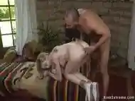 Skinny Blonde Sub Ass And Pussy Whipped