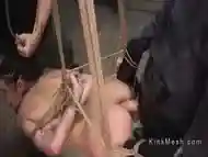 Slave Anal Fucked In Rope Suspension