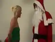 British cunt choked and fucked by rough santa