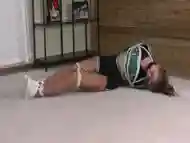 Cheerleader hogtied