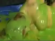 Hot girl slimed