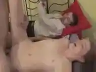 Skinny gf cuckolds her restrained boyfriend